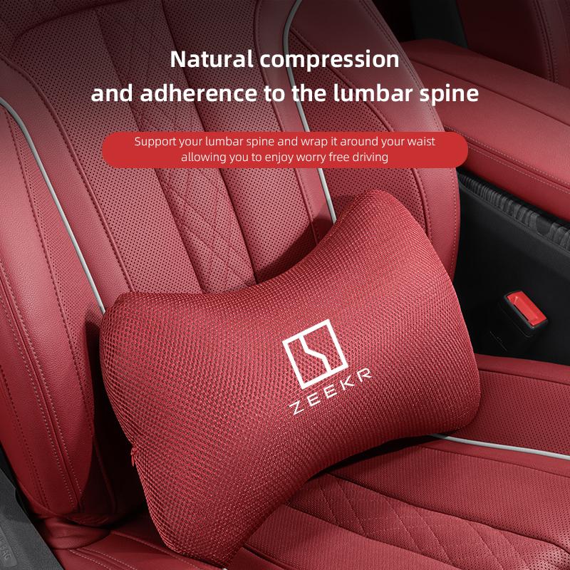 Car Seat Neck Headrest Waist Cushioning Ice Silk Pillow Interior Accessories For Zeekr 001 FR MIX 009 007 GT Zeekr X 7X 9X