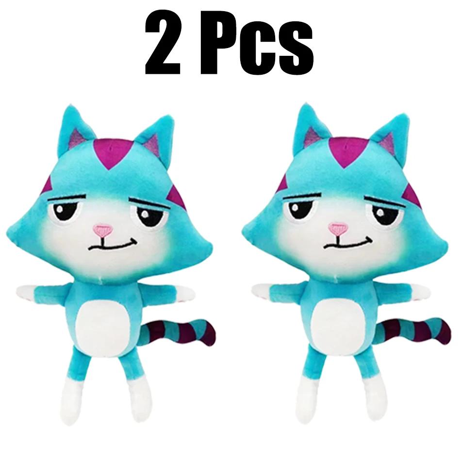 25cm 2 or 8Pcs Gabby doll house plush toy cartoon stuffed animal mermaid cat mermaid plush doll children's Christmas gift