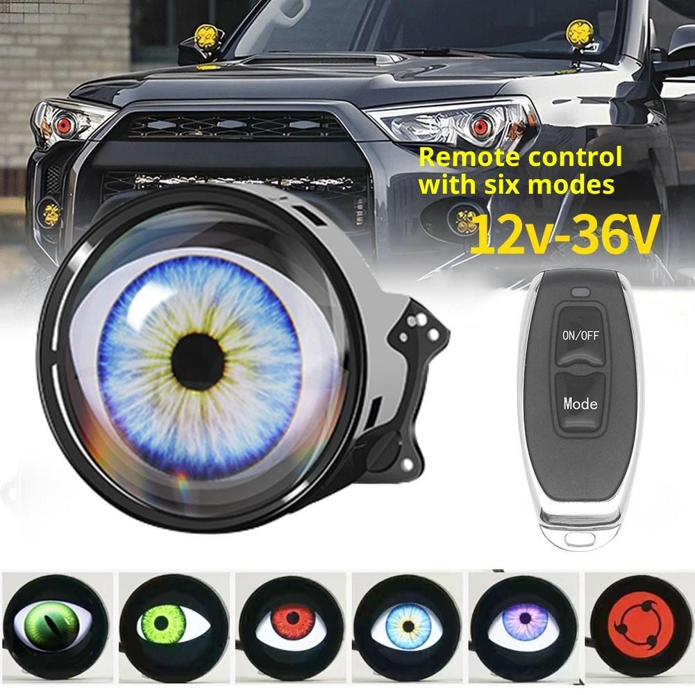Devil's Eye Lamp LED Dynamic Car Lens Headlights Ambient Light Modified GM Motorcycle Lens Headlights