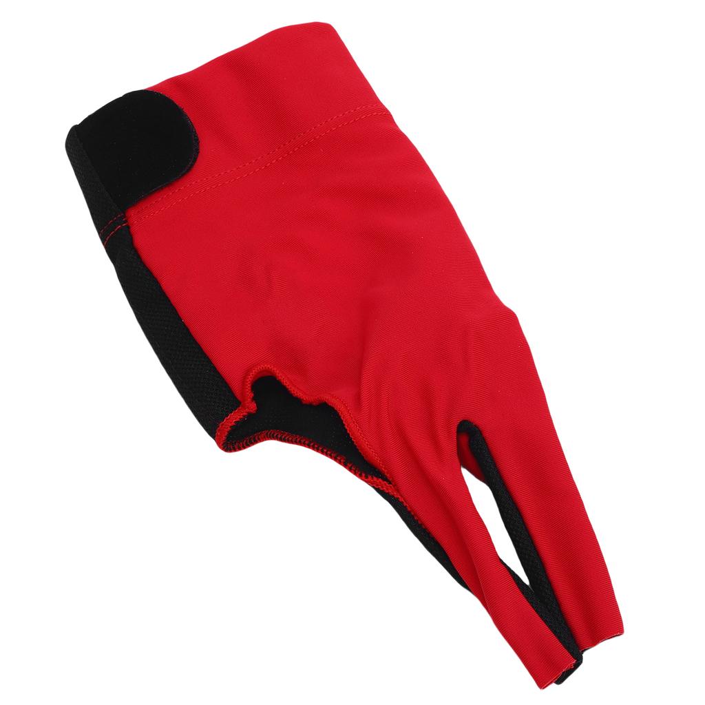 3 Finger Billiard Pool Glove Professional Breathable Anti Slip Right Hand Cue Sport Glove for Men Women Red
