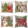 Popular Christmas Pillowcases for Holidays Santa Claus Linen Home Decoration Pillowcases