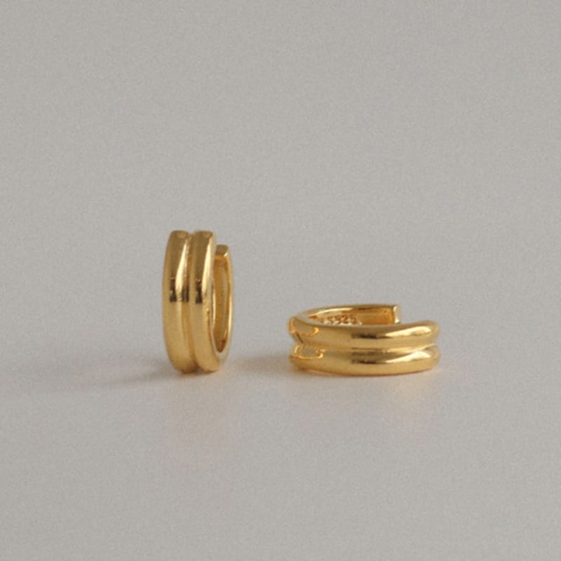 

modernlike 14k gold-filled silver angel ring one-touch earrings Yellow Gold