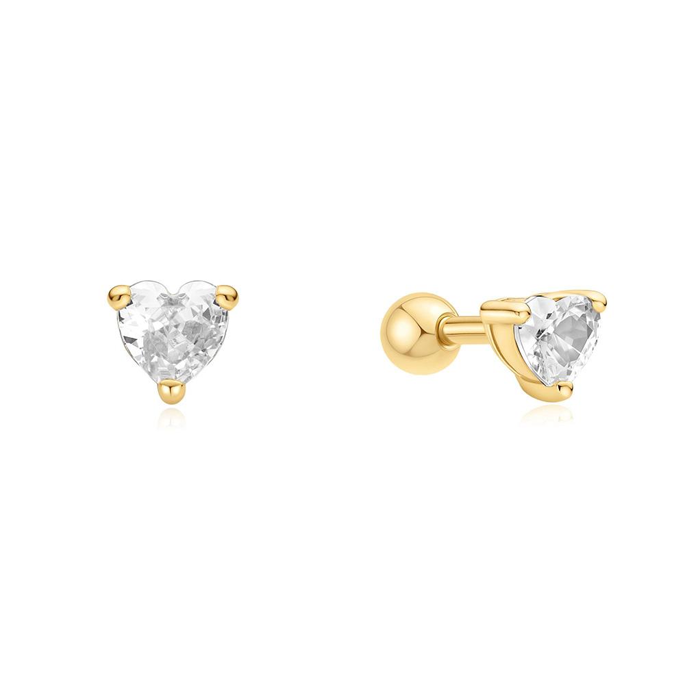 Ania Haie Gold Heart Barbell Single Piercing E070-02G