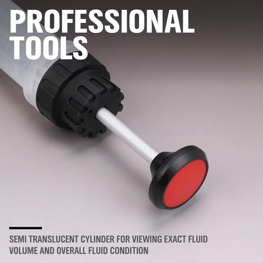 Multi-Use Manual Fluid Extractor for Oil Brake Fuel Transfer Portable Automotive Vacuum Pump Tool