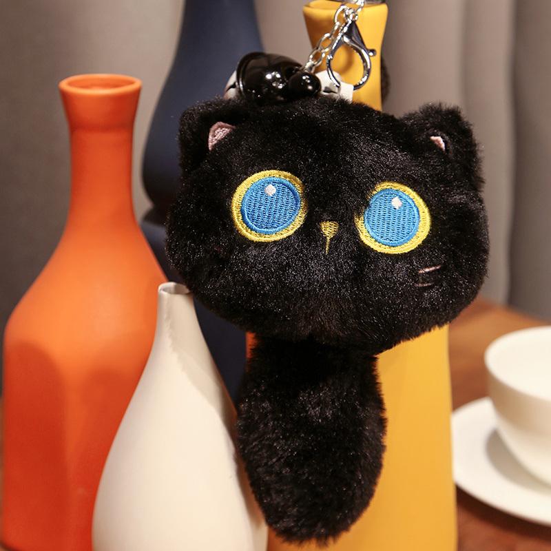 Black Cat Plush Toy Plushie Kitten Pillow Gentle Plush Doll Cat Plushie Cat Pillow Stuffed Animal Gentle Plush Pillow Playthings