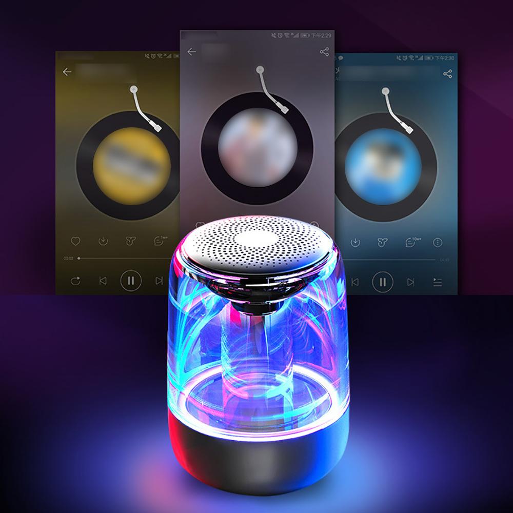 C7 Wireless Bluetooth 5.0 Speaker Subwoofer Stereo Portable Speaker With LED Colorful Light For Phones Tablet PC