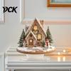 Christmas Tabletop Decorations Acrylic Table Decor, Gingerbread House Tree Ornaments, Cute Winter Accents Waterproof Holiday Desktop for Living
