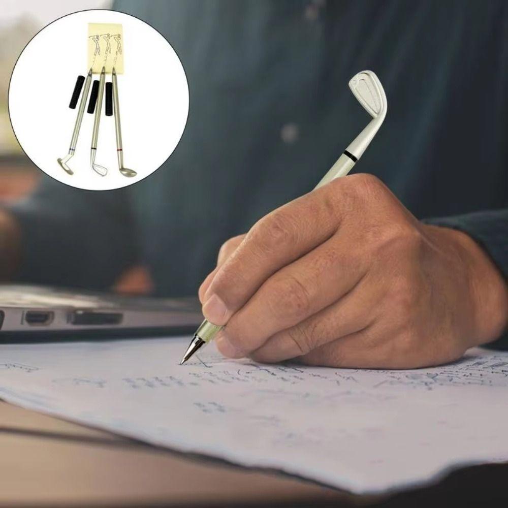 1 Set Golfer Pens Golf Ball Pencil Holder Decoration Golf Pen Set  Golf Clubs