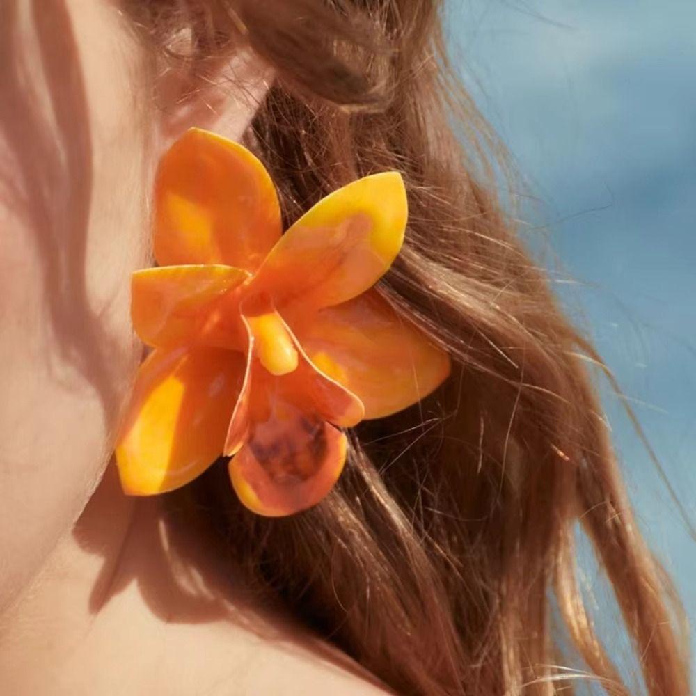 Bohemian Women's Vacation Earrings Exaggerated Temperament Flower Earrings Jewelry