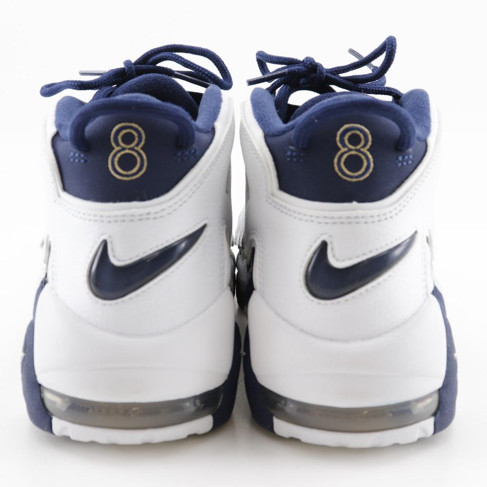 Nike Air More Uptempo Olympics Sneakers 414962-104 AIR MORE UPTEMPO OLYMPIC White / Navy Leather Mens Used