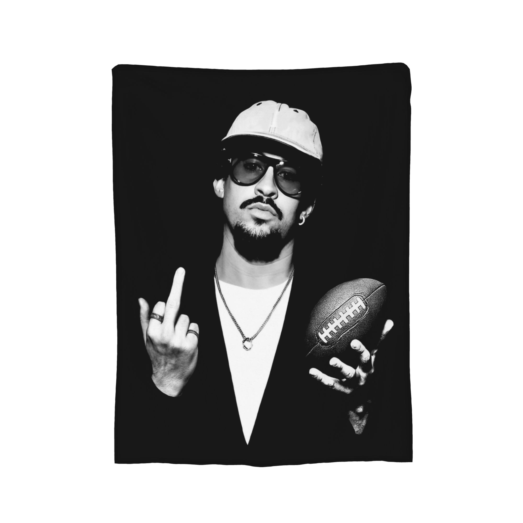 

DTMF Debi Tirar Mas Fotos Fleece Blanket Bad Bunny Fashion Throw Blanket for Bed Sofa Couch 125*100cm Plush Thin Quilt, 150x200cm