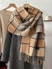 Women Classic Plaid Knitted Scarf Headscarf Lady Casual Tassel Scarve Mujer Foulard Wrap Shawl Unisex Winter New Student