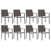 Vidaxl 9-Cz. Garden Furniture Set With Cushions, PE Rattan And Steel