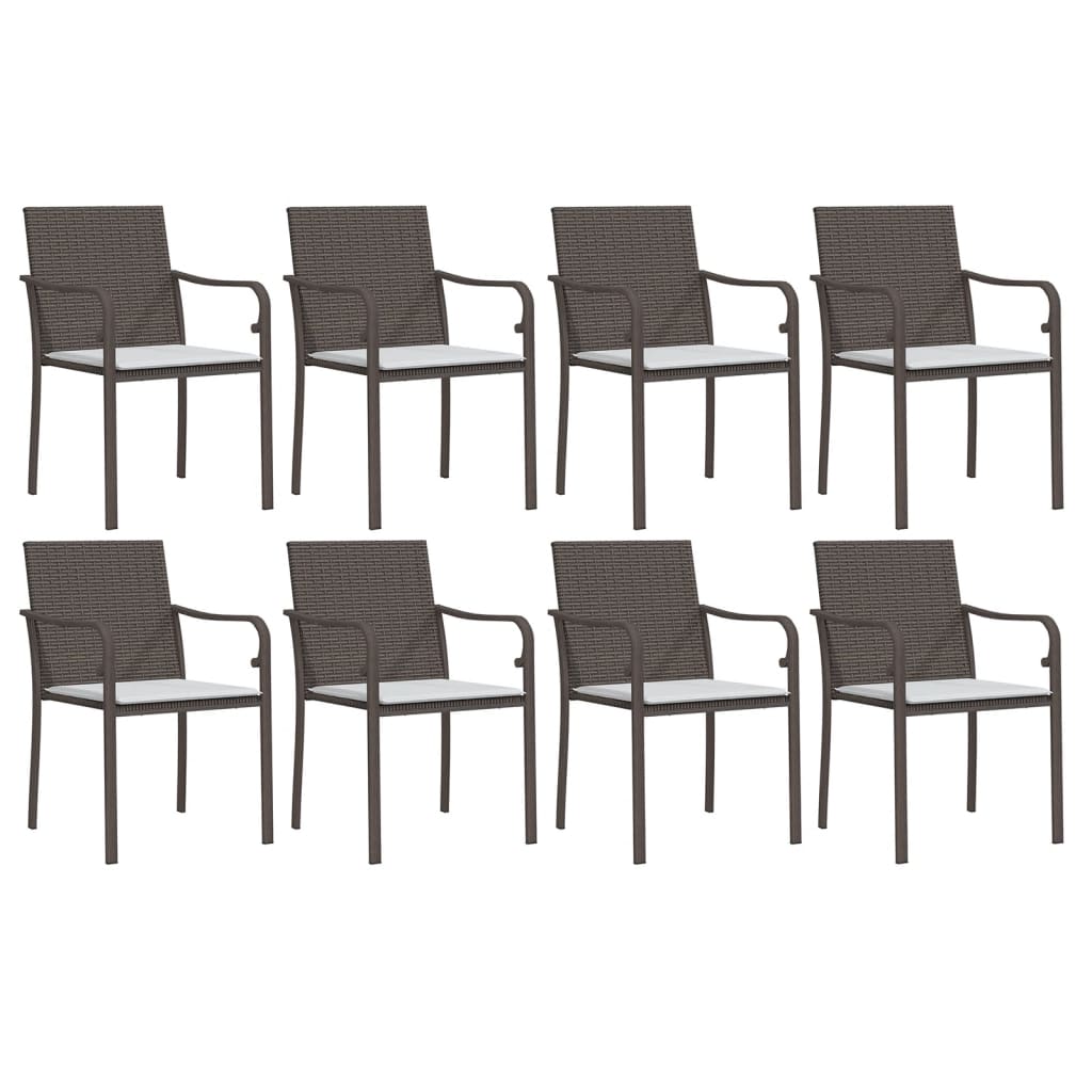 Vidaxl 9-Cz. Garden Furniture Set With Cushions, PE Rattan And Steel