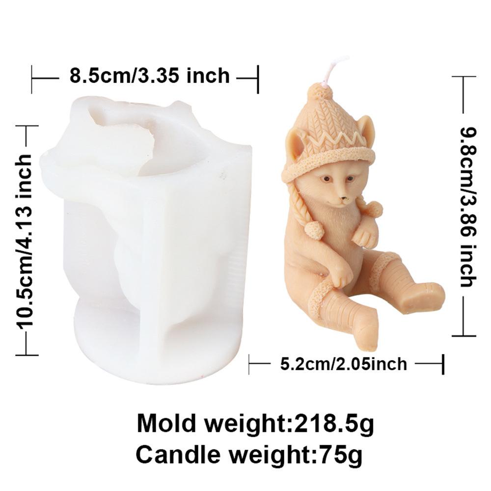 3D Panda Frog Candle Mold Handmade Cute Animal Soap Aromatherapy Mold Lively Squirrel Gypsum Resin Pendant Desktop Decoration
