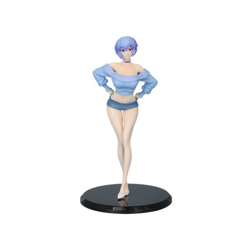 Rei Ayanami Short-haired Schoolgirl Figure: Two-dimensional Standing Pose Desktop Ornament.