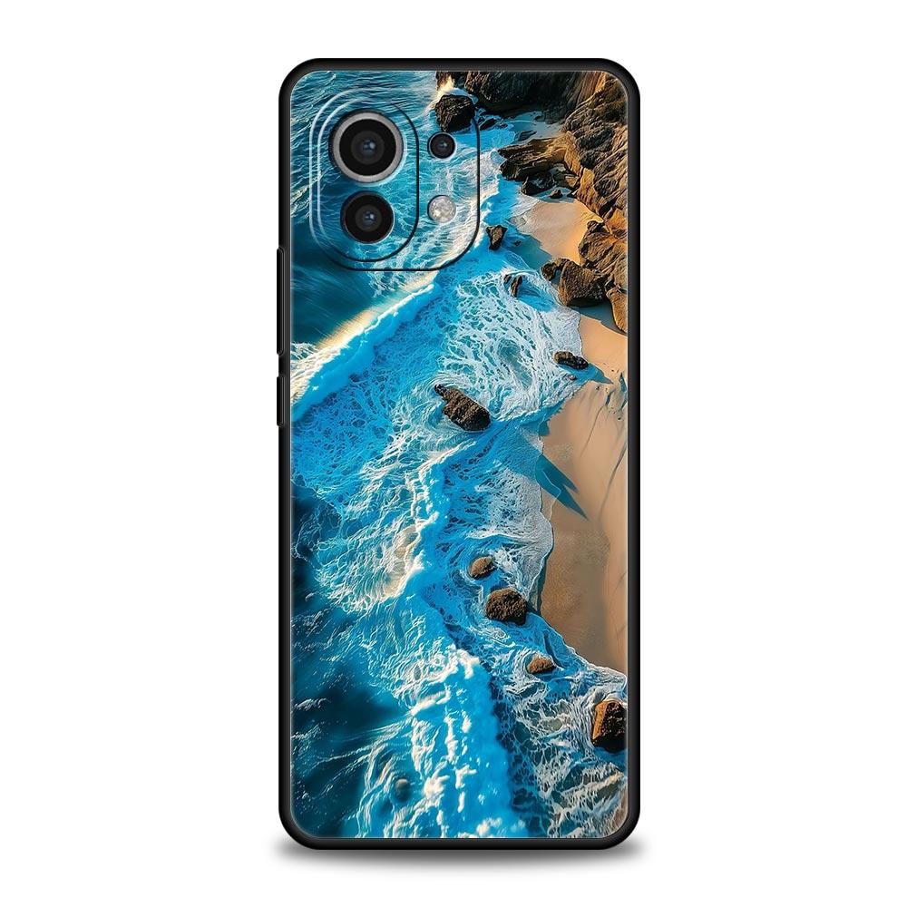 Phone Case For Xiaomi Mi 15 14 13 12 11 Lite 14T 13T 12T 11T Pro Poco X7 X6 X5 X3 Pro F6 F5 F4 Cover Seaside Scenery Wave Beach