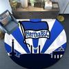 Hertha BSC Berlin Printed Round Rug, Non Slip Washable Circular Carpet For Living Room Bedroom Playroom, Sports Fan Decor, Holiday Birthday Gift
