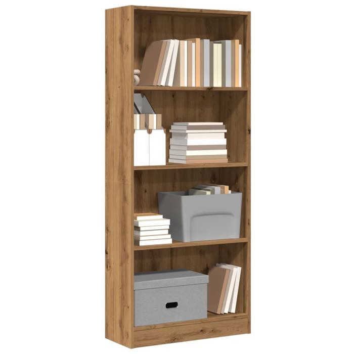 VidaXL Bookcase Artisan Oak 60x24x143 Cm Engineered Wood, Bookshelf, Book Holder, Book Support, 857820