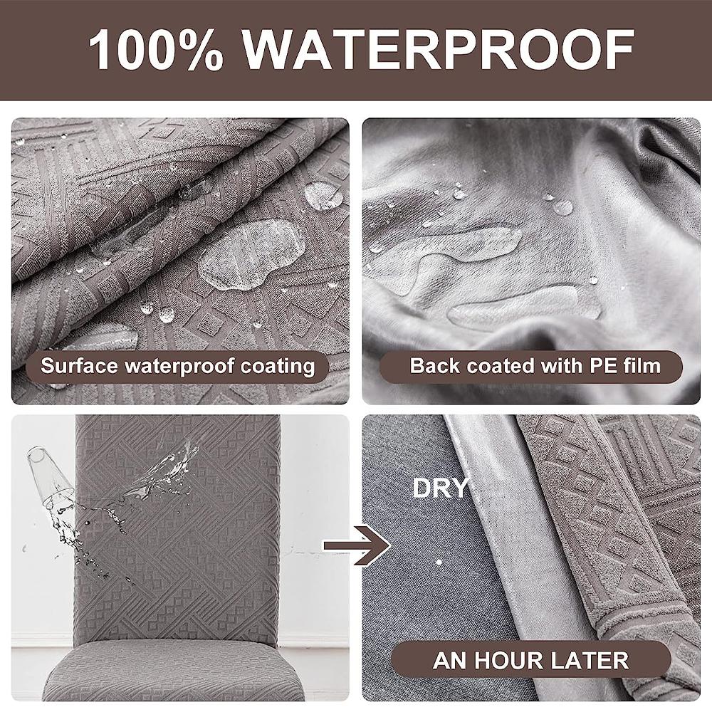 Fodera per sedia impermeabile Fodera per sedia solida elasticizzata Fodera per sedia jacquard morbida Fodera per sedia Protezione per mobili per sala da pranzo casa