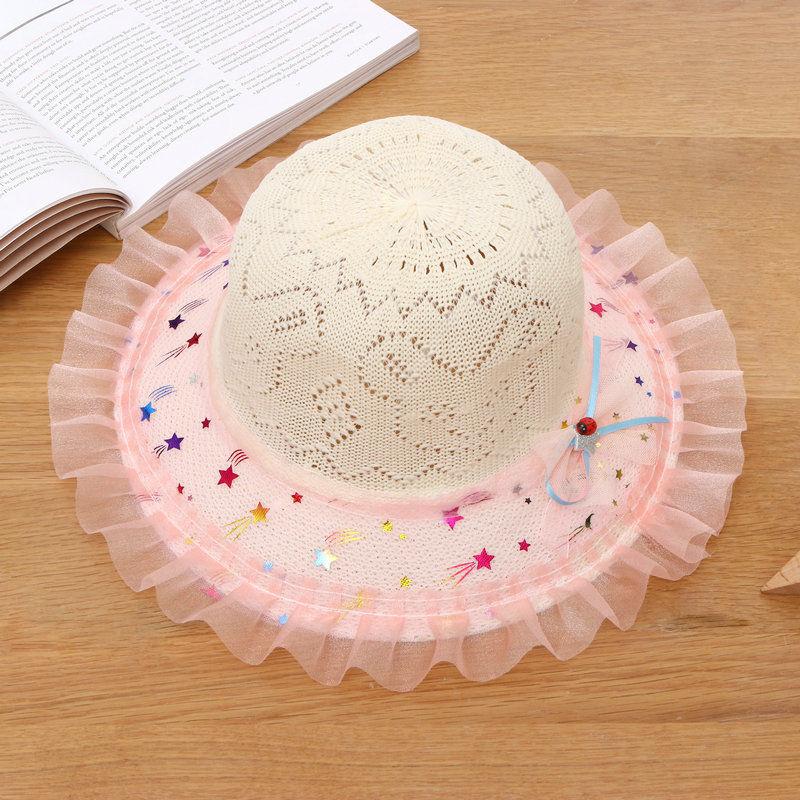 

Летняя шляпа для путешествий на открытом воздухе, детская кружевная шляпа от солнца (48-52cm)