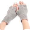 Women Girls Elastic Candy Color Arm Warmers Fingerless  Mittens Thick Warm Knitted Gloves