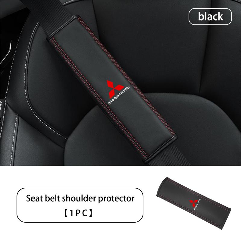 Car Seat Belt Cover Shoulder Strap Protector Pad Accessories For Mitsubishi Outlander Lancer L200 ASX Pajero Grandis Eclipse