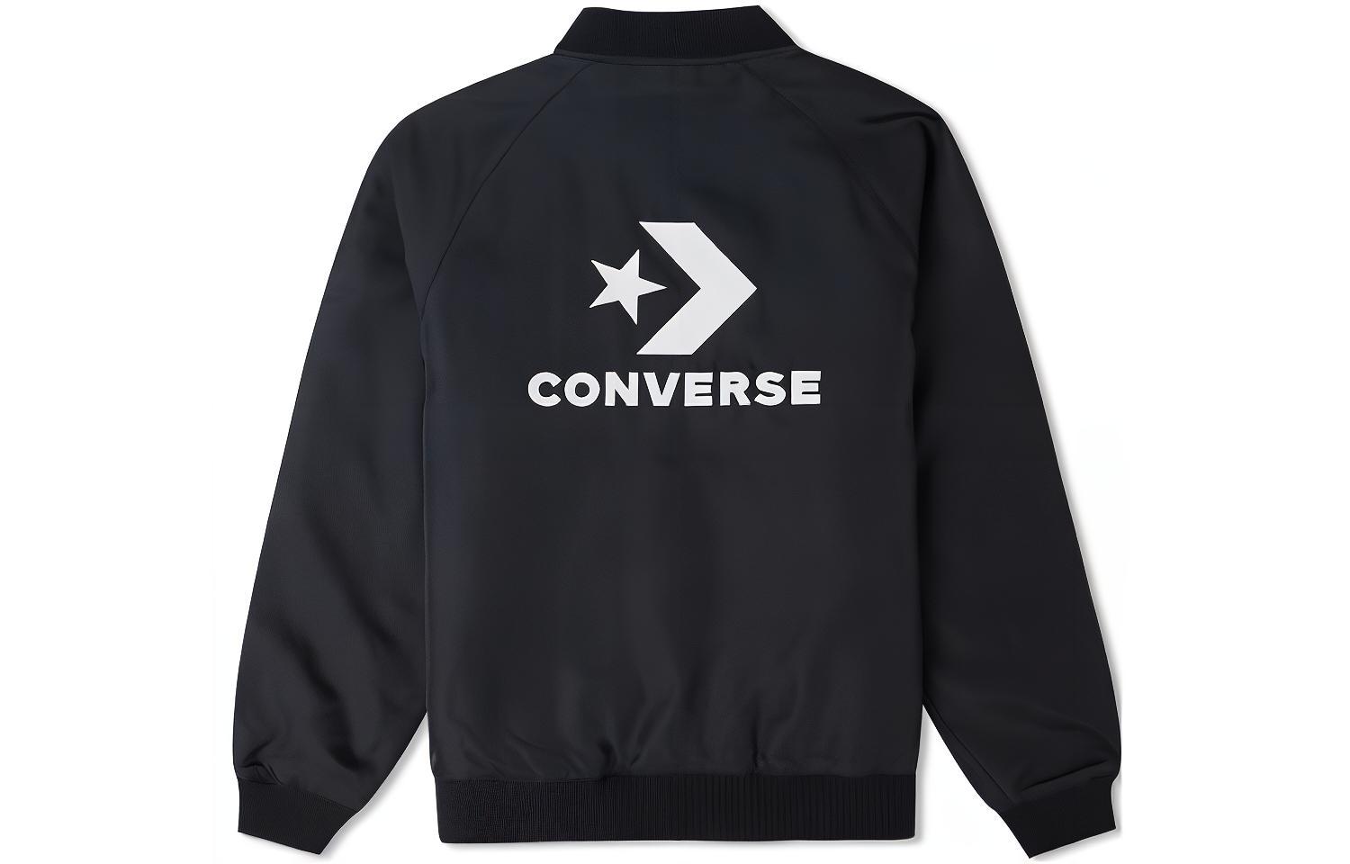 Converse Jackets Men s Black Baseball Collar Moderate Other 10024620-A01 S
