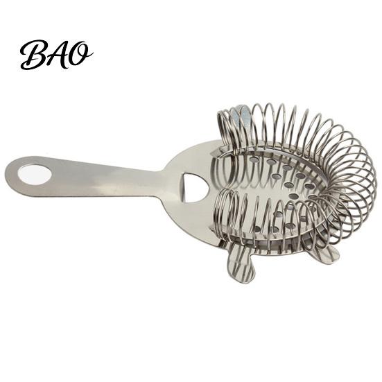 Beverage Strainer Cocktail Strainer, Stainless Steel Bar 4 Prong with High Density Spring, Drink Professional Bartending Tools for Bartenders