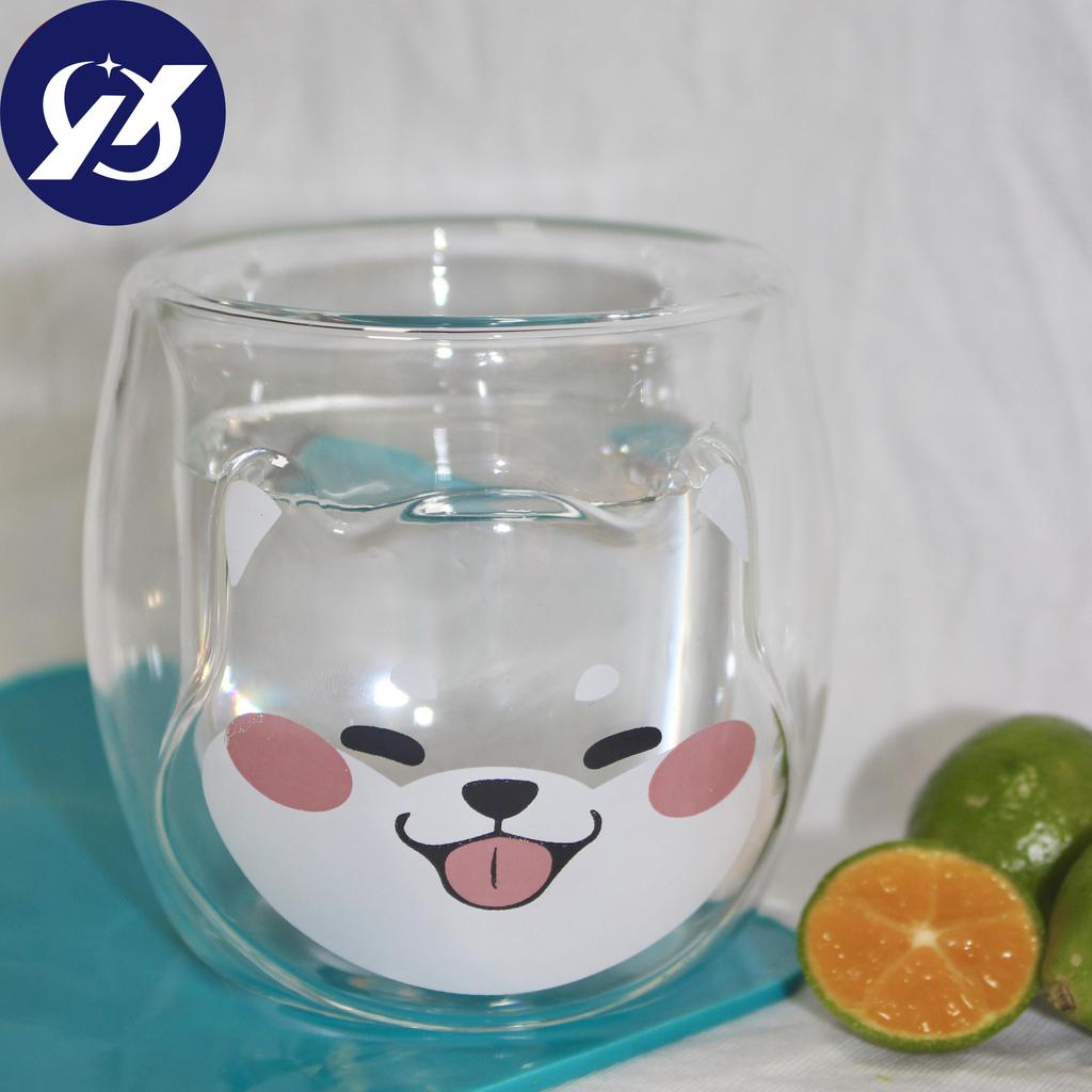 Bingod 200ML Sba Inu Cute Milk Cup Breakfast Tea Coffee Lovely Cartoon Juice Cups