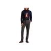 Polo Ralph Lauren Cartoon Pattern Letter Crew Neck Long Sleeve Pullover Sweater Men Sweater Navy-Blue 710952384-001