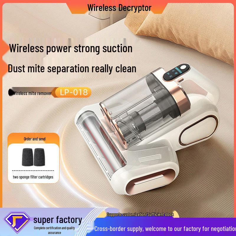 Automatic Bed Vacuum with Double Dust Cup & UV Sterilizer - High Suction Mite Remover