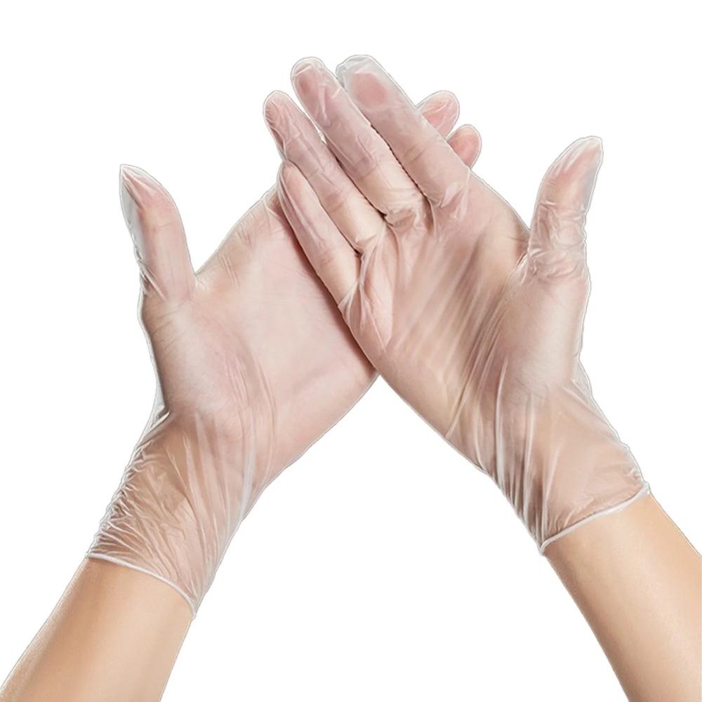 200 transparent gloves, disposable gloves, disposable tattoo gloves, disposable cooking gloves Pack of 200 чистый