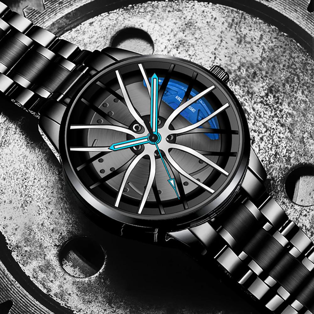 Boruse Exposes Caliper Wheel Hub Trendy Electronic Watch Waterproof Men'S Watch High-End Quartz Watch