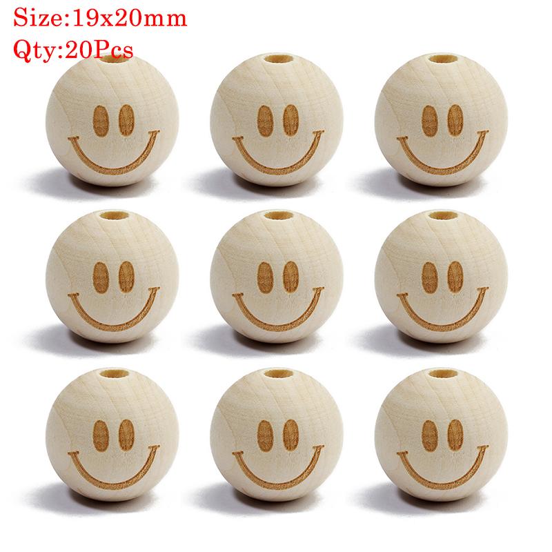 Natural Round Wood Beads Oval Loose Spacer Rosary Bead Large Hole Jewelry Bracelets Diy Unsex Charm Wholesale Supplies