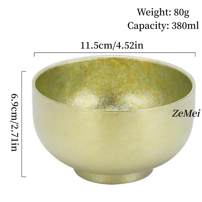 Pure Titanium Thickened Salad Bowl,11.5 cm Multicolor Double-Layer Glossy Texture Home Food Storage Soup Titanium Bowl Tableware 11.5cm
