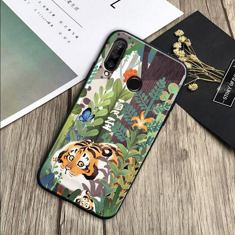 Cartoon Fat Tiger For Huawei Nova 11 12i 8i 7i 3i 9 10 SE Y60 Y61 Y70 Y72 Y73 Y90 Y91 P20 P30 Pro P40 Lite Case