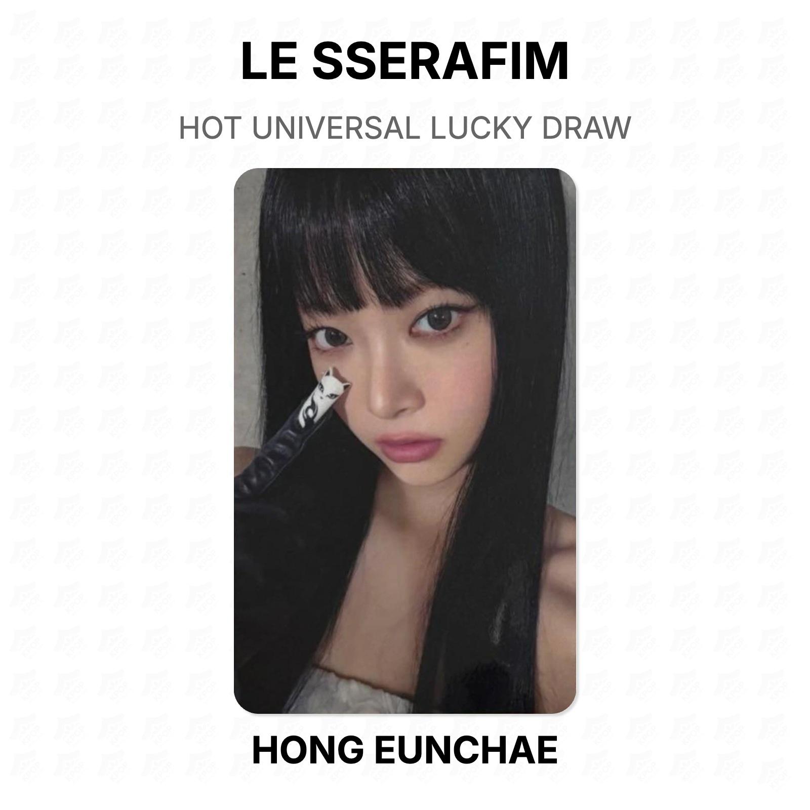 LE SSERAFIM HOT UNIVERSAL LUCKY DRAW Official Photocard HONG EUNCHAE