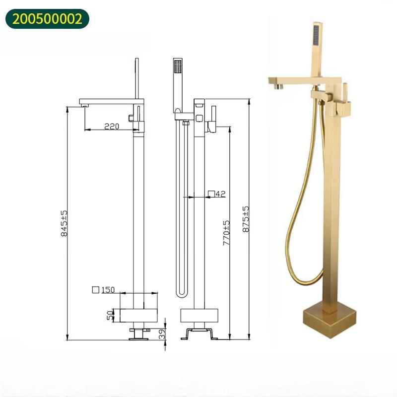 LANGZHIWEN Floor-Standing Bathtub Shower Faucet
