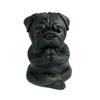 Meditating Dog Figurine Resin French Bulldog Statue Yoga Puppy Animal Sculpture Home Office Desktop Garden Decoration Ornament