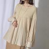 Pre-Sale 2025 Pleated Long Sleeve Patchwork Knit Sweater