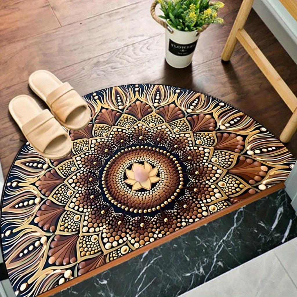 American Style Half-Round Floor Mat: Stain & Wear-Resistant, Decorative Mat for Home, Doorway, & Kitchen