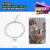 [ATEEZ GOLDEN HOUR : Part.5 Official MD] Rare Limited Edition 925 Silver Plated Bracelet + Official Photocard (1 Pc)