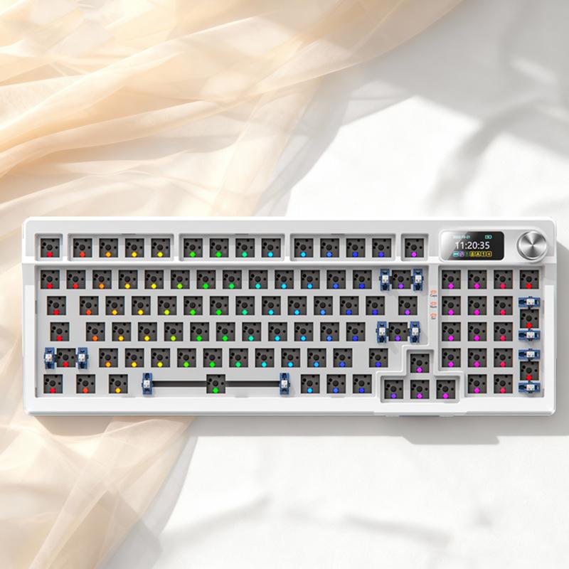 YINDIAOY95 Three Mode Mechanical Keyboard Swap RGB Gaming Keyboard DIY Kit with Display