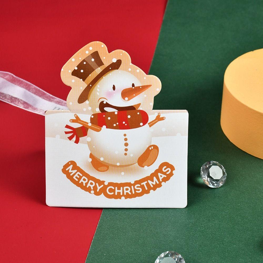 

10pcs Thank You Merry Christmas Greeting Cards Handwriting Message Card Festivital Gifts 6