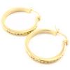 Les Trésors De Lily [G2059] - White Gold Plated 'Cristal Plénitude' Hoop Earrings