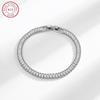 Pure 925 Copper Zircon 18CM Tennis Bracelet Zirconia Anniversary Gift Real Sterling Copper Bangle Bracelets