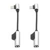 2Pcs Type C to 3.5mm Headphone Adapter Cable 2 in 1 Functional Bendable Headphone Adapter for Type C Phone Tablet PC