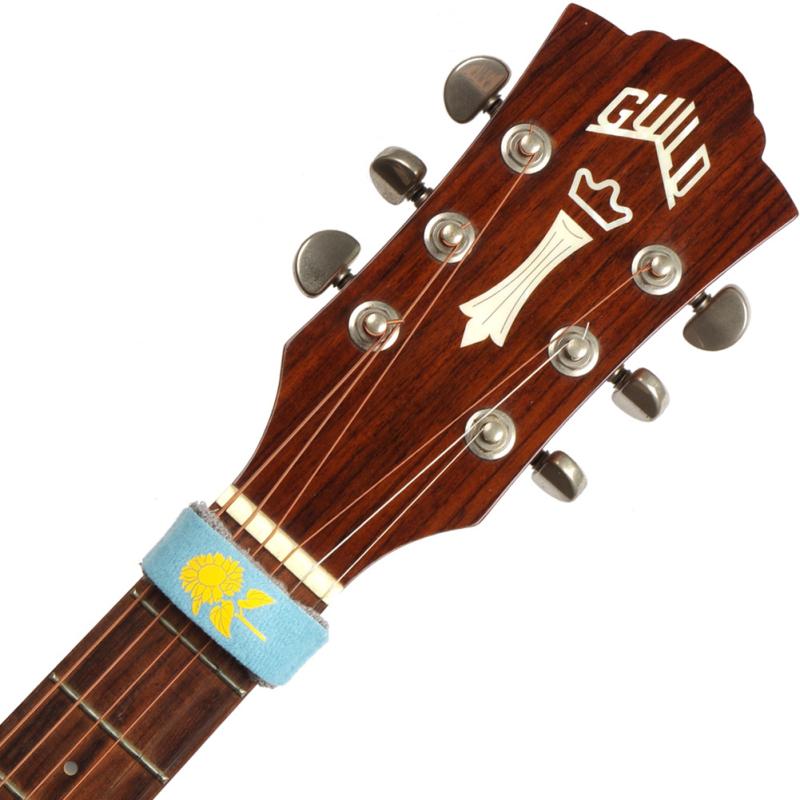 Flower Print Guitar String Mute Dampener Cotton Eliminate Noise Bass Muting Straps Musical