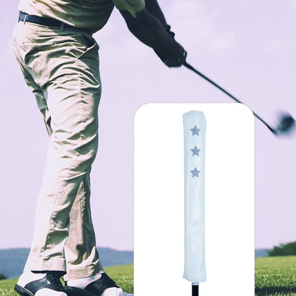 PU Leather Golf Alignment Rod Cover 13.4x2inch Accessories Star Pattern with Velvet Interior